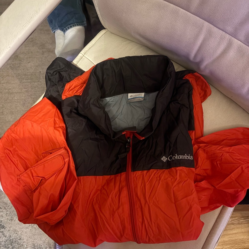 Columbia Kids' Vibrant Red and Black Raincoat